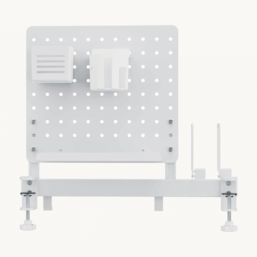Organizador de secretária Sauda com acessórios aço 50x50 cm Branco en.casa