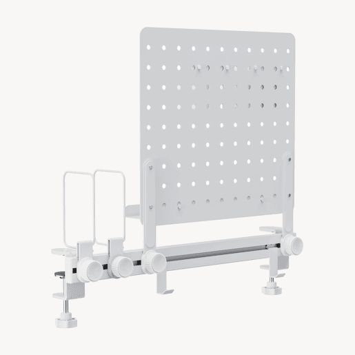 Organizador de secretária Sauda com acessórios aço 50x50 cm Branco en.casa