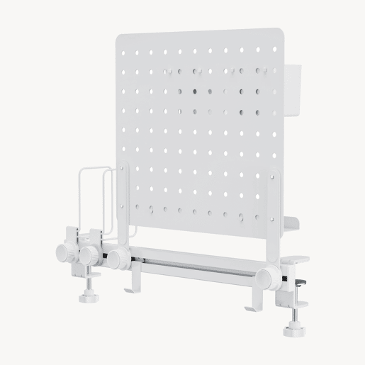 Organizador de secretária Sauda com acessórios aço 50x50 cm Branco en.casa
