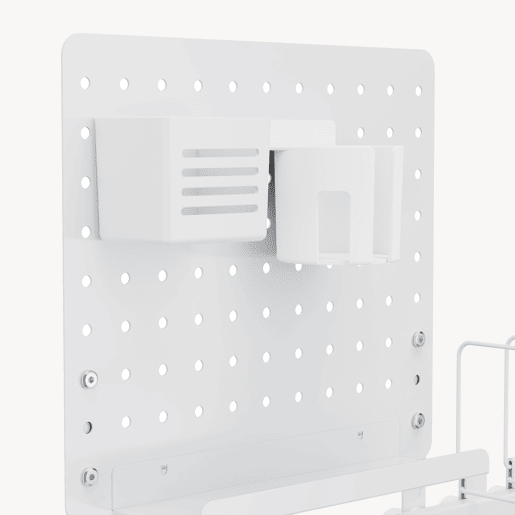 Organizador de secretária Sauda com acessórios aço 50x50 cm Branco en.casa