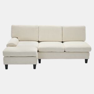 Sofá de 3 lugares 194x118x81 cm - Lateral, cama, linho, sala e quarto - Bege