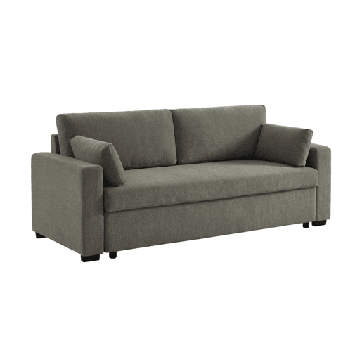 Sofá-cama conversível de 3 lugares, Easy, Cinza escuro, 211x90x86 cm