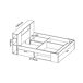 Cama Lanka cabecero estantería 147x219 Cama Lanka cabecero estantería 147x219 Blanco
