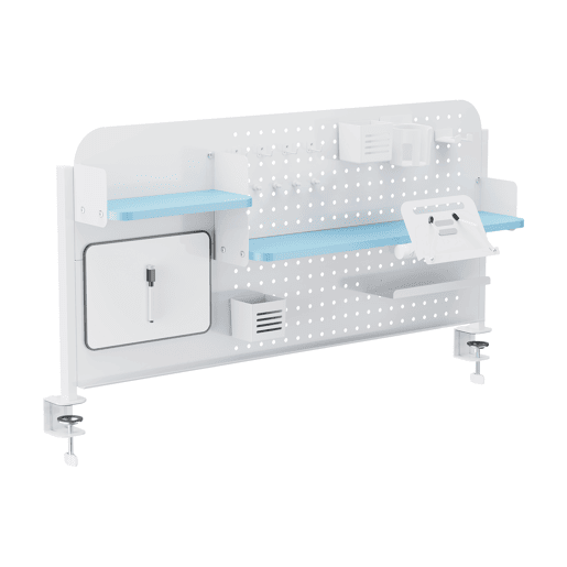 Organizador de secretária Sauda com grampo Sauda aço 114x68 cm BrancoAzul en.casa