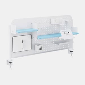 Organizador de secretária Sauda com grampo Sauda aço 114x68 cm BrancoAzul en.casa