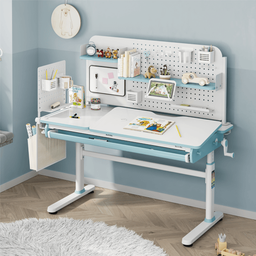 Organizador de secretária Sauda com grampo Sauda aço 114x68 cm BrancoAzul en.casa
