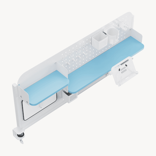 Organizador de secretária Sauda com grampo Sauda aço 114x68 cm BrancoAzul en.casa
