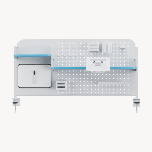 Organizador de secretária Sauda com grampo Sauda aço 114x68 cm BrancoAzul en.casa