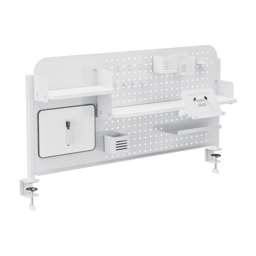 Organizador de secretária Sauda com grampo Sauda aço 114x68 cm Branco en.casa