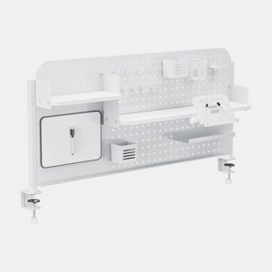 Organizador de secretária Sauda com grampo Sauda aço 114x68 cm Branco en.casa