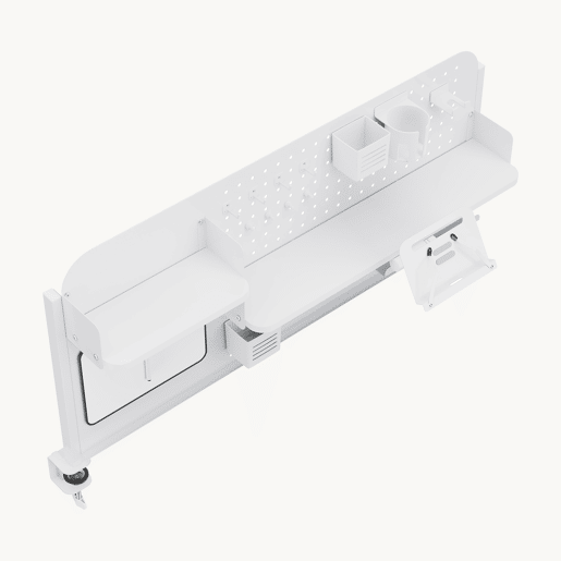 Organizador de secretária Sauda com grampo Sauda aço 114x68 cm Branco en.casa