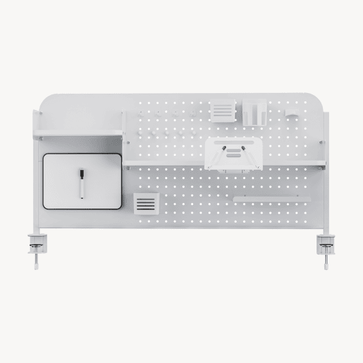 Organizador de secretária Sauda com grampo Sauda aço 114x68 cm Branco en.casa