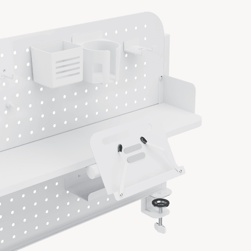 Organizador de secretária Sauda com grampo Sauda aço 114x68 cm Branco en.casa