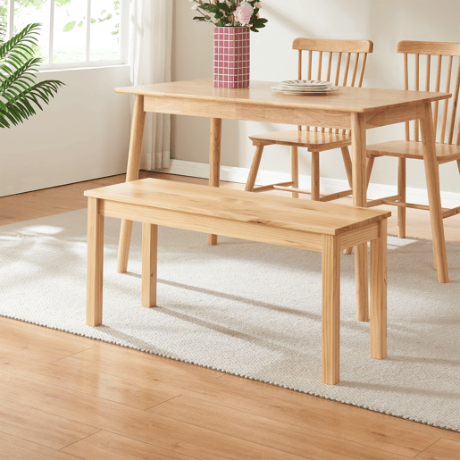 Banco de sala de jantar Trerunulu pinho 100x35x45 cm natural en.casa Banco de sala de jantar Trerunulu pinho 100x35x45 cm natural en.casa