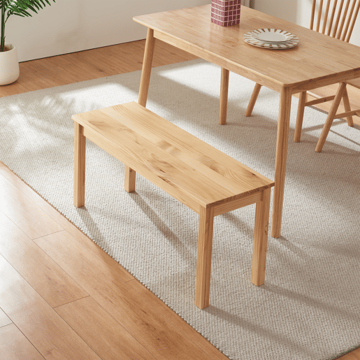 Banco de sala de jantar Trerunulu pinho 100x35x45 cm natural en.casa Banco de sala de jantar Trerunulu pinho 100x35x45 cm natural en.casa