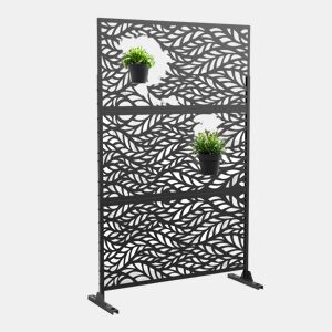 Divisória And aço galvanizado 180x90 cm Preto casa.pro