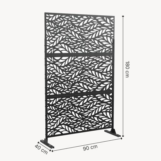 Divisória And aço galvanizado 180x90 cm Preto casa.pro Divisória And aço galvanizado 180x90 cm Preto casa.pro