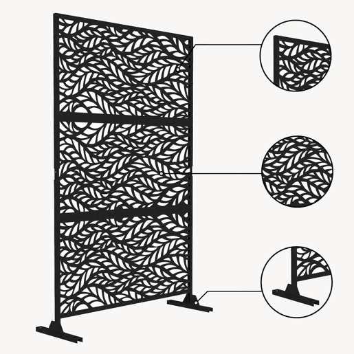 Divisória And aço galvanizado 180x90 cm Preto casa.pro Divisória And aço galvanizado 180x90 cm Preto casa.pro