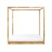 Beliani Cama matrimonial Madera de caucho Herliere 192x212 Beliani Cama matrimonial Madera de caucho Herliere 192x212 Marrón Claro