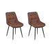 Beliani Conjunto de 2 sillas de comedor Melrose Beliani Conjunto de 2 sillas de comedor Melrose Marrón
