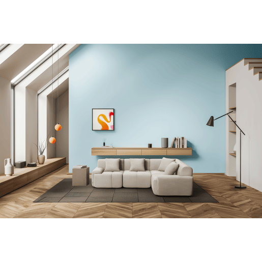 Sofá de canto modular de 4 lugares, tecido chenille na cor branco marfim