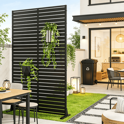 Divisória Nodepp em aço galvanizado 180x90 cm Preto casa.pro Divisória Nodepp em aço galvanizado 180x90 cm Preto casa.pro