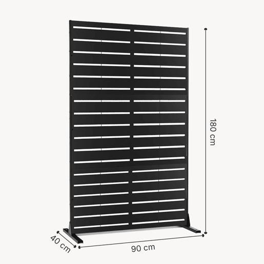 Divisória Nodepp em aço galvanizado 180x90 cm Preto casa.pro Divisória Nodepp em aço galvanizado 180x90 cm Preto casa.pro