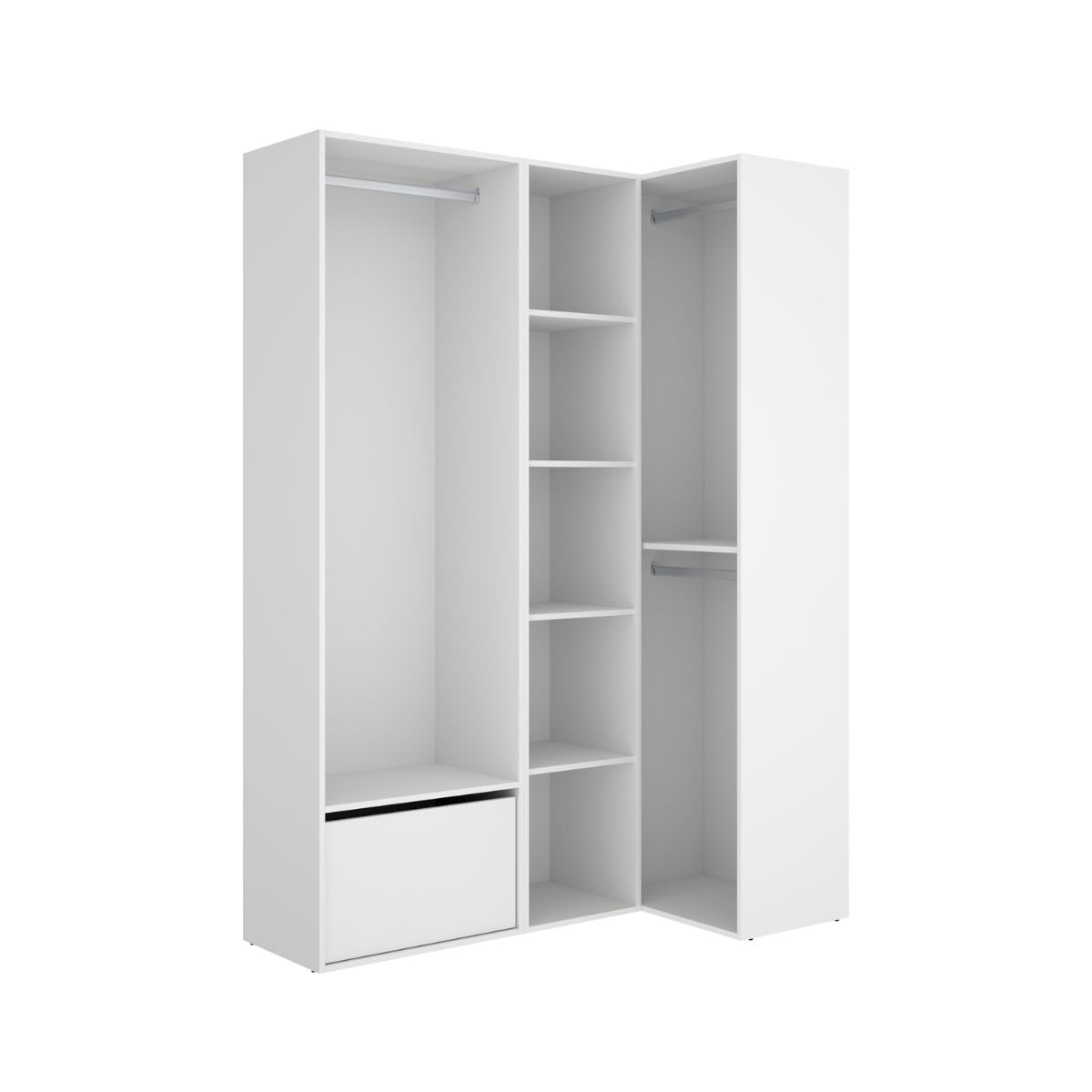 Armario vestidor Suit  módulos +  barras + zapatero