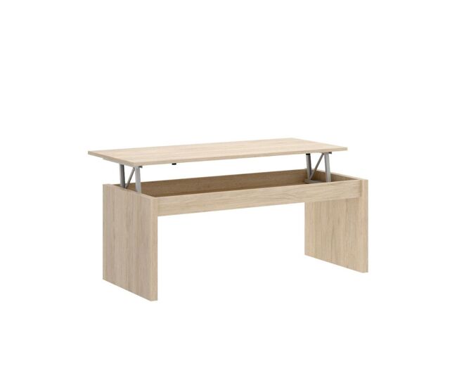 Mesa de centro side diseño elevable natural 43x102x50 cm