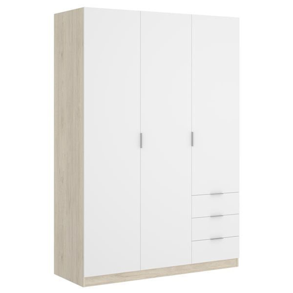Armario Essen  puertas abatibles con  cajones 121 Blanco