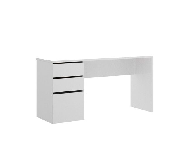 Escritorio shiro 2 cajones con armario blanco 75x139x60 cm