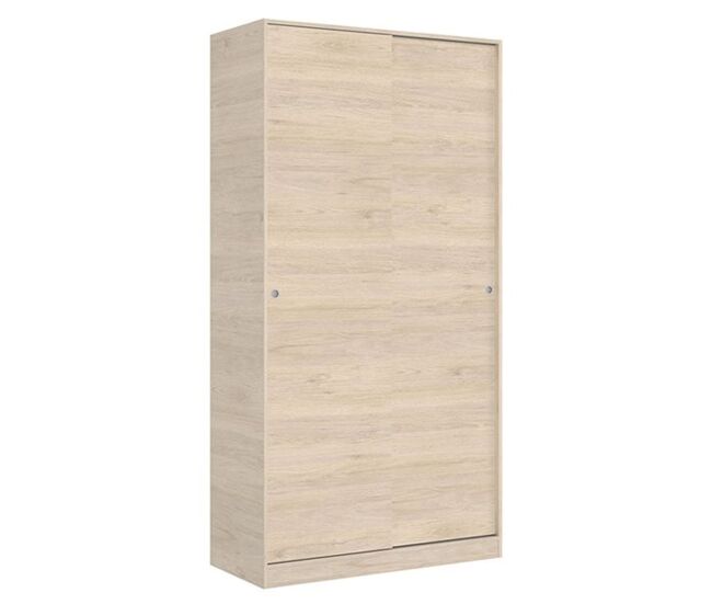 Armario slide plus 2 puertas correderas natural 204x100x50 cm