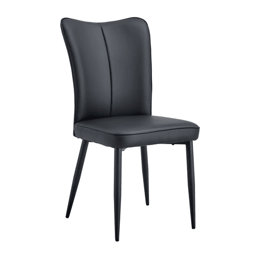 Cadeiras de sala de jantar 2 unidades 89 cm - design moderno em PU - preto