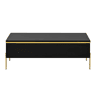 Mesa de centro 100x50x36 cm - moderna, multifuncional, alto brilho - preta
