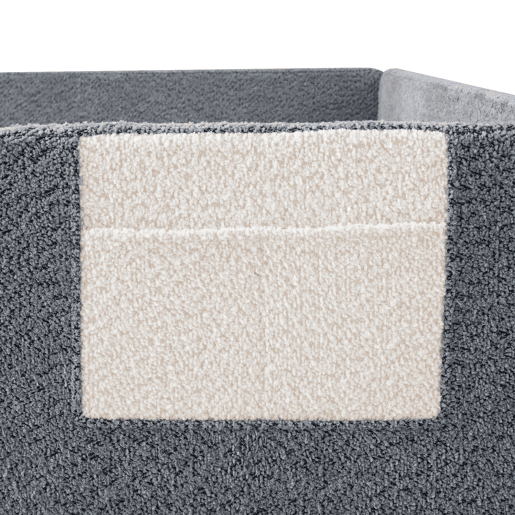 Cama estofada 140x190 cm - Sem colchão, grades removíveis, bolso lateral, veludo - Cinza