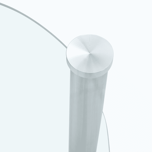 Mesa de centro com 2 níveis - Moderna, espaçosa e elegante - Prateada e transparente