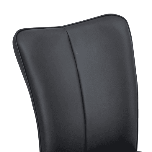 Cadeiras de sala de jantar 2 unidades 89 cm - modernas PU, pernas metálicas - preto prateado