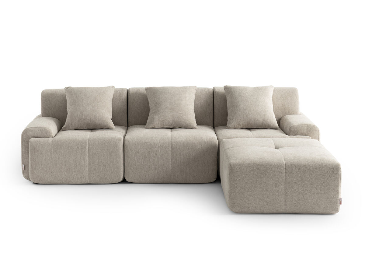 Sofá modular de 3 plazas con chaise longue