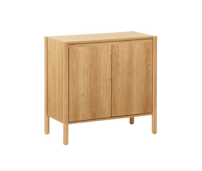 Aparador con 2 puertas, 80cm natural - 80x42x78 cm