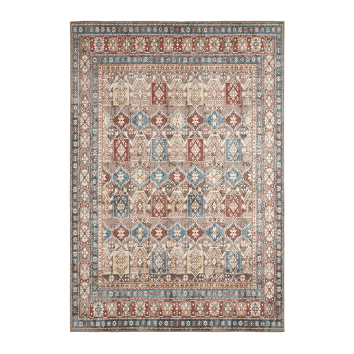 Tapete interior com padrão oriental multicolorido, Tomo, 160x120x0.5 cm
