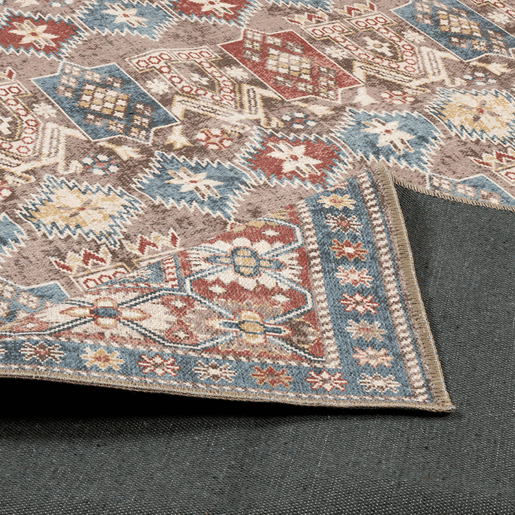 Tapete interior com padrão oriental multicolorido, Tomo, 160x120x0.5 cm