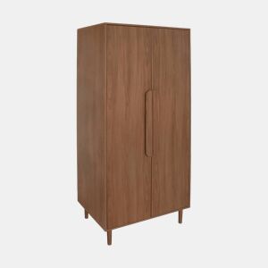 Guarda-roupa com efeito de madeira, 2 portas, Juliana, Madeira de nogueira, 80x55x180 cm