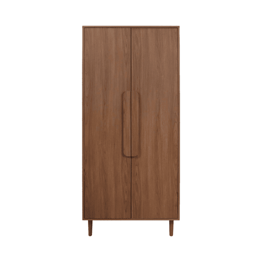 Guarda-roupa com efeito de madeira, 2 portas, Juliana, Madeira de nogueira, 80x55x180 cm