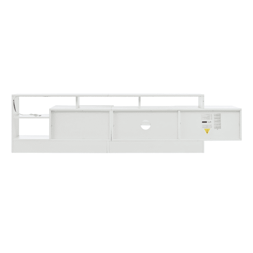 Móvel de TV 190x40x48,5 cm - Lowboard moderno com LED e design de alto brilho para TVs até 70 - Branco Móvel de TV 190x40x48,5 cm - Lowboard moderno com LED e design de alto brilho para TVs até 70 - Branco