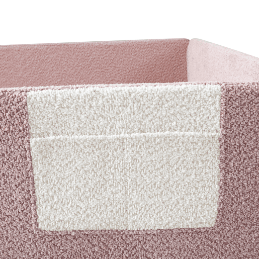 Cama estofada, 140x190 cm - Barreiras removíveis, bolso lateral, veludo único - Rosa