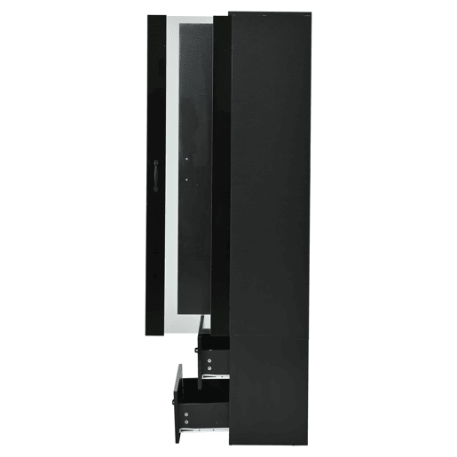 Vitrine LED com 2 portas - Porta transparente, independente, sala de estar - Preto Vitrine LED com 2 portas - Porta transparente, independente, sala de estar - Preto