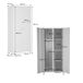 Armario/vestidor industrial de metal 2 puertas, 4 estantes, 1 48 Armario/vestidor industrial de metal 2 puertas, 4 estantes, 1 48 Beige