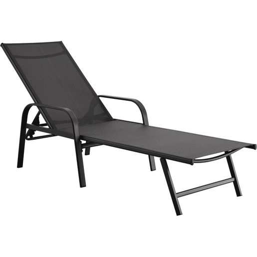 Conjunto de 2 espreguiçadeiras metálicas Farniente - Cinza