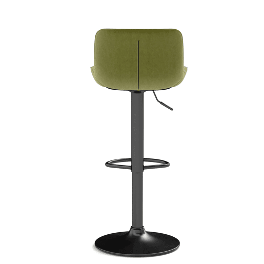 Bancos giratórios para sala de jantar, 2 unidades - aveludados, ajustáveis, 360° - verde