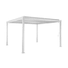Pérgola bioclimática de alumínio e aço com lâminas ajustáveis 3,6x3,6m Branco - 360x360x231 cm
